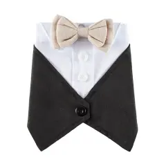 Best Furry Friends Rustic Tuxedo Dog Collar