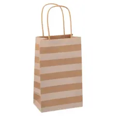  Small Kraft Dots & Stripes Paper Bag Value Pack by Celebrate It&trade; 