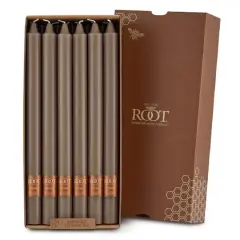Root Candles Arista&trade; 12" Smooth Taper Candles, 12ct. Portobello