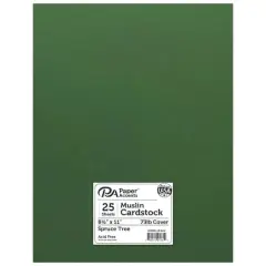 PA Paper&trade; Accents 8.5" x 11" 73lb. Smooth Cardstock, 25 Sheets Spruce Tree