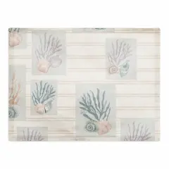 Shell Panels Cotton Twill Placemat Blush
