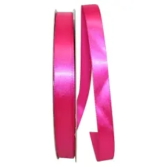 JAM Paper 5/8" x 100yd. Satin Single Face Ribbon Azalea