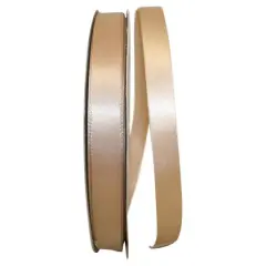 JAM Paper 5/8" x 100yd. Satin Single Face Ribbon Tan