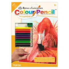 Royal & Langnickel&reg; Flamingo Colour Pencil&trade; by Number Kit