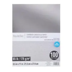 Silver Shimmer 8.5" x 11" Cardstock Paper by Recollections&trade;, 100 Sheets