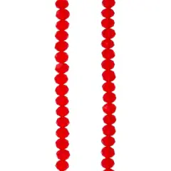 Ruby Faceted Glass Rondelle Beads, 6mm by Bead Landing&trade;