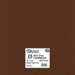 PA Paper&trade; Accents 12" x 12" 80lb. Mini Dot Cardstock, 25 Sheets Night Flyer Lily