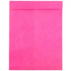 JAM Paper 10" x 13" Tyvek Tear-Proof Open End Catalog Envelopes, 25ct. Fuchsia Pink