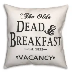 The Olde Dead & Breakfast Stripes Throw Pillow
