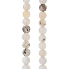 Light Gray Crackle Agate Round Beads, 6mm by Bead Landing&trade;