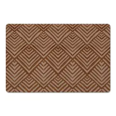 Watercolor Diamond Floor Mat Rust