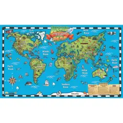 Popar&reg; World Map Interactive Wall Chart