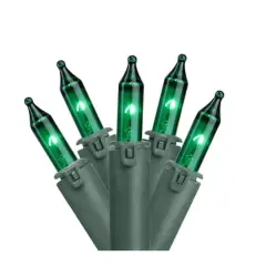 100ct. Green Mini Commercial Grade Mini String Lights