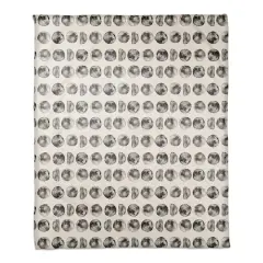 Moon Phases Pattern 50" x 60" Coral Fleece Blanket