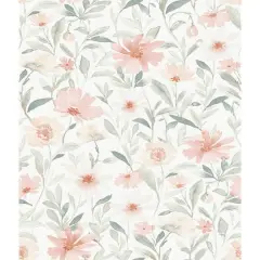 RoomMates Pink & Jade Flower Market Peel & Stick Wallpaper