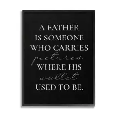 Stupell Industries Pictures Where Wallet Used To Be Father Framed Giclee Art Black