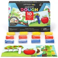 Arteza&reg; Kids Numeric Learn By Dough Kit, 17 pcs