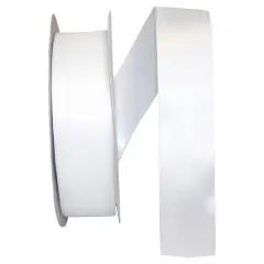 JAM Paper 1.5"x 50yd. Double Face Satin Ribbon White