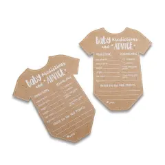 Kate Aspen&reg; Baby Onesie Shape Prediction Advice Card, 50ct.