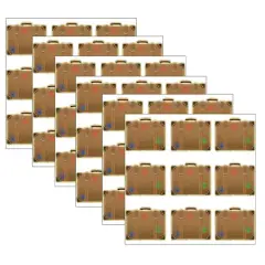 Teacher Created Resources Mini Travel the Map Luggage Accents, 6 Packs of 36