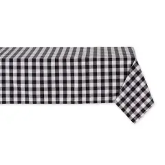 Black-White Checkers Tablecloth 52" x 52"