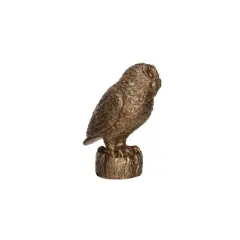 Hello Honey&reg; 5" Gold Antique Owl with Base