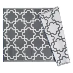 DII&reg; Gray Lattice Outdoor Rug, 4ft. x 6ft.
