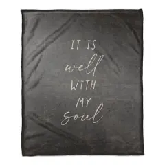 50" x 60" Well with My Soul Coral Fleece Blanket