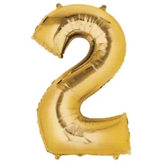 34" Gold Number Foil Balloon 2