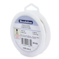 Beadalon&reg; 26 Gauge Silver Round German Style Wire