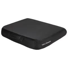 Mind Reader 18" Black Anti-Slip Seat Cushion with Carry Handle