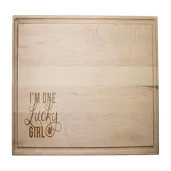17" One Lucky Girl Maple Cutting Board