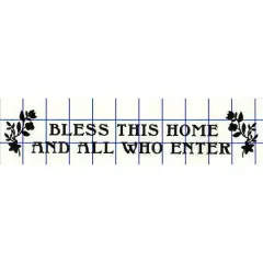 Leisure Arts&reg; Vinyl Bless This Home & All Who Enter Black Wall Decal