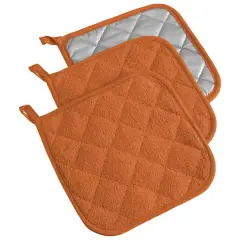 DII&reg; Terry Cloth Potholders, 3ct. Spice