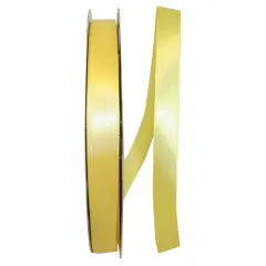 JAM Paper 5/8" x 100yd. Satin Single Face Ribbon Lemon