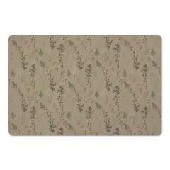 Pine Greenery on Brown Floor Mat