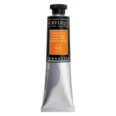 Sennelier Extra Fine Artists' Acrylic Paint, 60mL 645 Chinese Orange