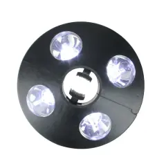 8" Black 4-Panel Patio Umbrella Light