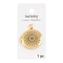 Gold Starburst Locket Pendant by Bead Landing&trade;