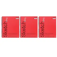 Pacon&reg; UCreate&reg; 11" x 9" Spiral Bound Sketch Diary, 3ct.