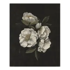 Dark Mood Antique Floral 24" x 30" Canvas Wall Art