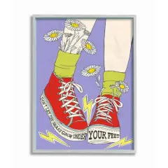 Stupell Industries Don&rsquo;t Let Grass Grow Under Your Feet Framed Wall Art