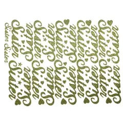 JAM Paper Sister Gold Script Flower Adhesive