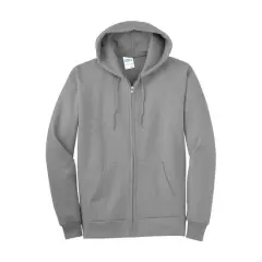 Port & Company&reg; Essential Fleece Full-Zip Hooded Sweatshirt Athletic Heather