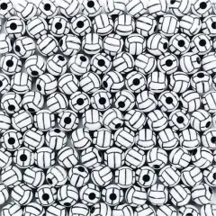 S&S&reg; Worldwide Black & White Volleyball Plastic Beads, 12mm