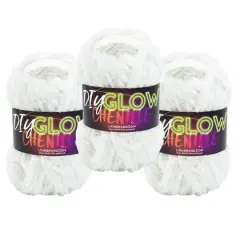 3 Pack Lion Brand&reg; DIY Glow Chenille Yarn Pearl