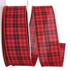Reliant 2.5" x 50yd. Check King Value Wired Ribbon