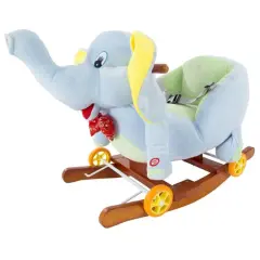Toy Time Plush Rocking Elephant Ride-On