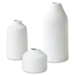 Kate Aspen&reg; White Boho Ceramic Bud Vase Set