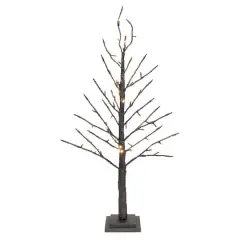 3ft. Glittery Black LED Glittered Twig Tree